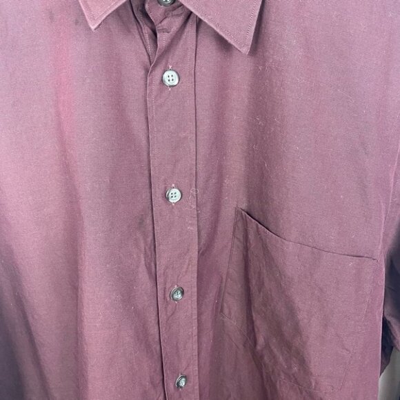 Hugo Boss Burgundy Wine Dress Shirt Purple‎ Size 41 or 16 Mens Button Up Maroon - Picture 4 of 10
